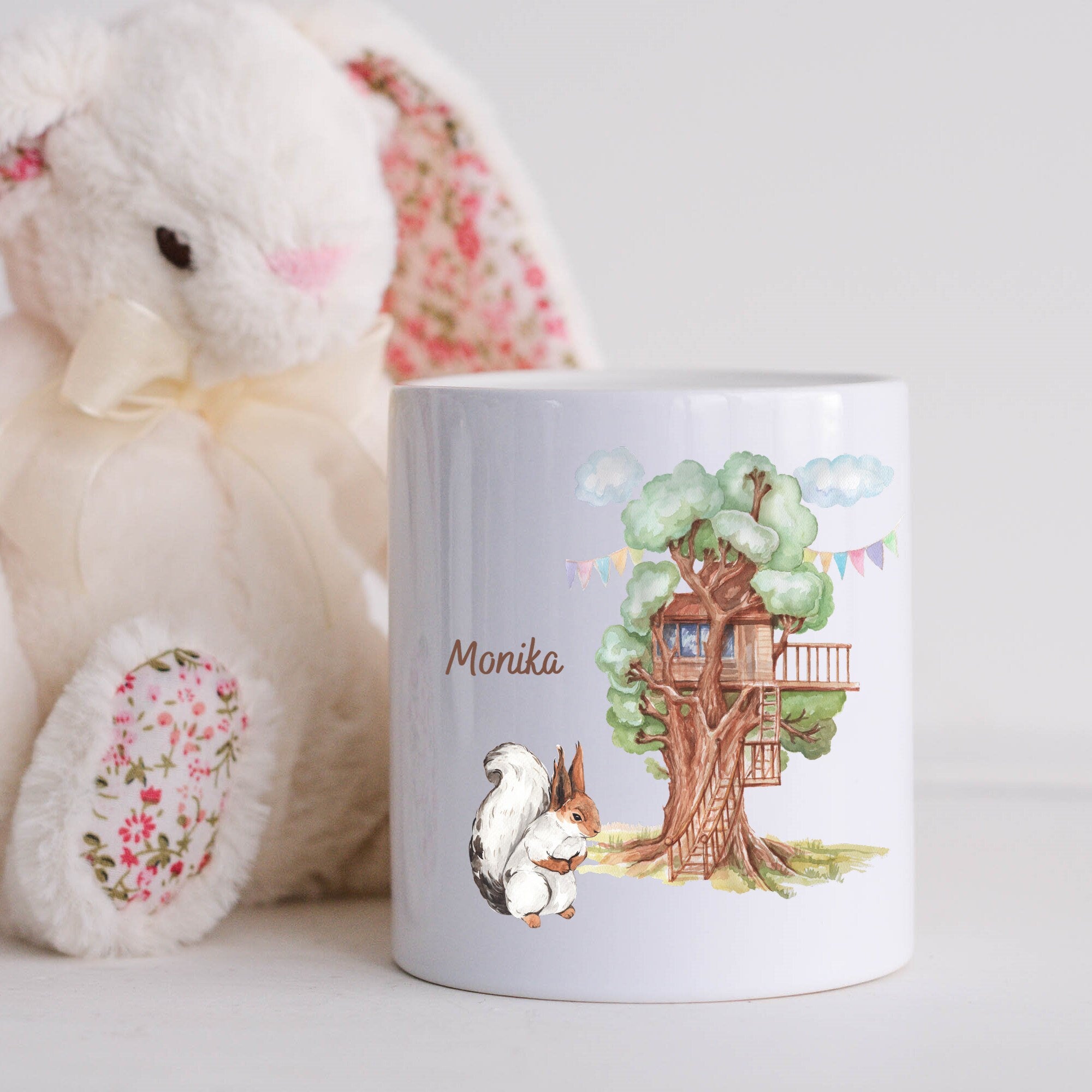 Spardose| Personalisierbar mit Namen| für Kinder| Aquarell-Motiv| Geschenk zur Einschulung - GlamourDesign