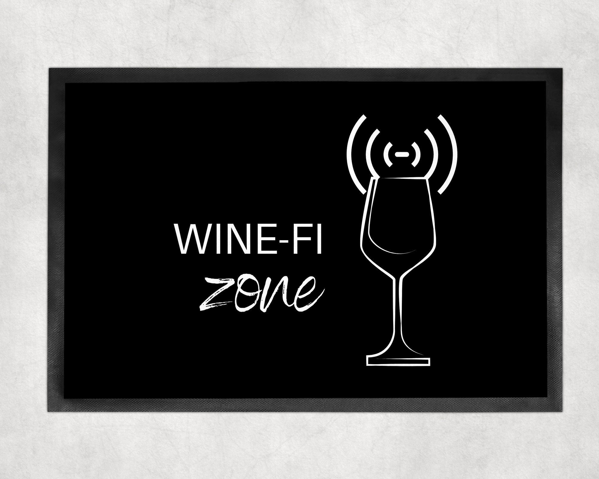 Fußmatte | Wine-Fi Zone| Weinliebhaber - GlamourDesign