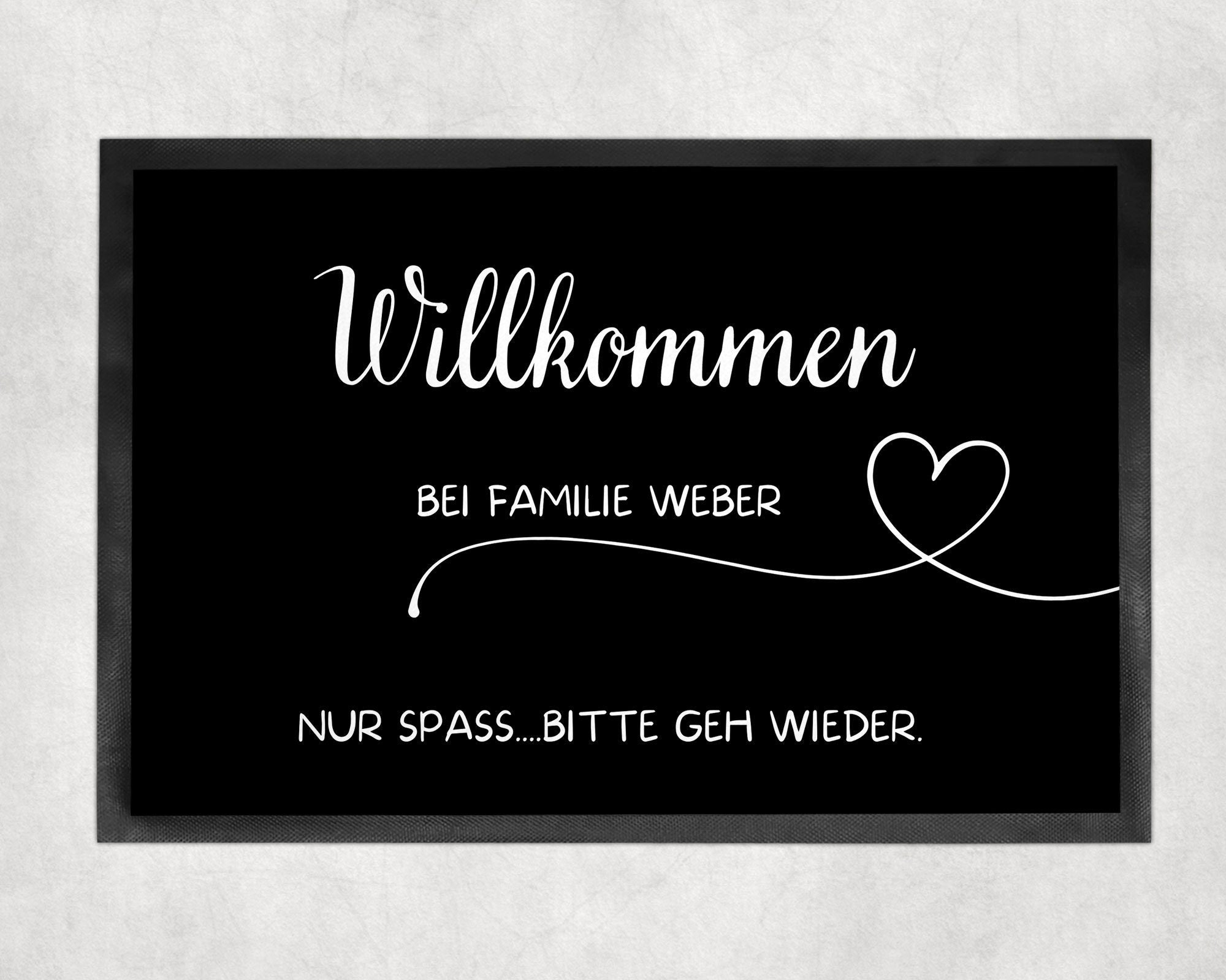 Fußmatte | personalisierbar mit Familiennamen| lustiger Spruch| Eingang - GlamourDesign