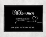 Lade das Bild in den Galerie-Viewer, Fußmatte | personalisierbar mit Familiennamen| lustiger Spruch| Eingang - GlamourDesign
