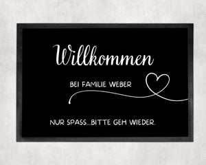 Fußmatte | personalisierbar mit Familiennamen| lustiger Spruch| Eingang - GlamourDesign
