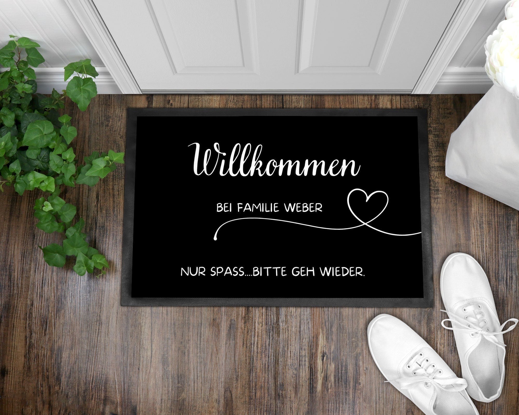 Fußmatte | personalisierbar mit Familiennamen| lustiger Spruch| Eingang - GlamourDesign