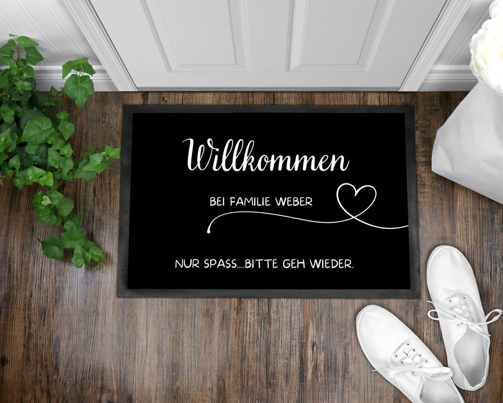 Fußmatte | personalisierbar mit Familiennamen| lustiger Spruch| Eingang - GlamourDesign