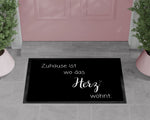 Lade das Bild in den Galerie-Viewer, Fußmatte | Zuhause ist wo das Herz wohnt| rutschfest &amp; waschbar| herzliches Motiv - GlamourDesign
