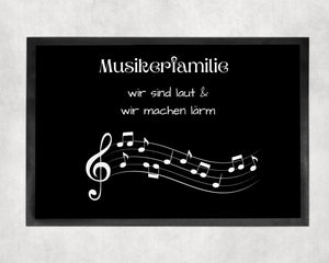 Fußmatte | Musikerfamilie| schwarz - GlamourDesign