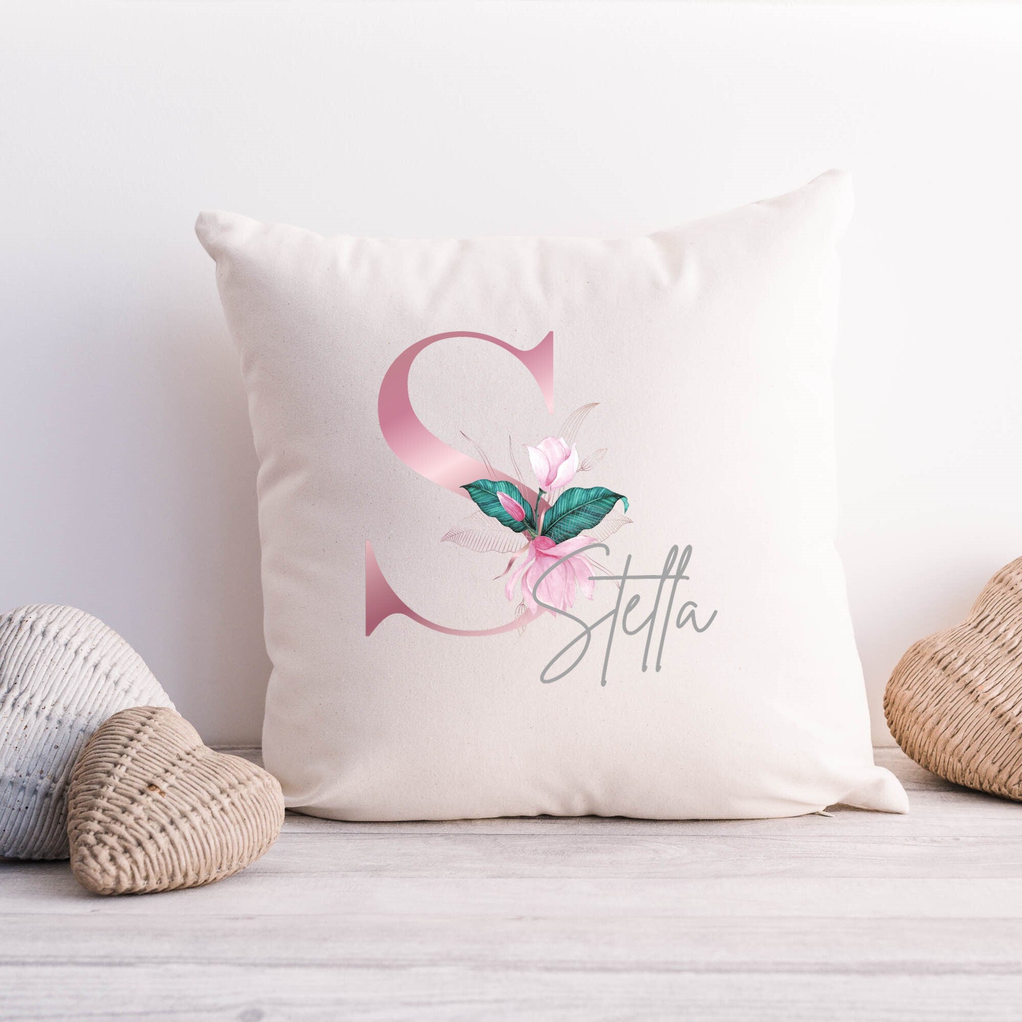 Namenskissen| Personalisierbarer Kissenbezug| Kissen - GlamourDesign