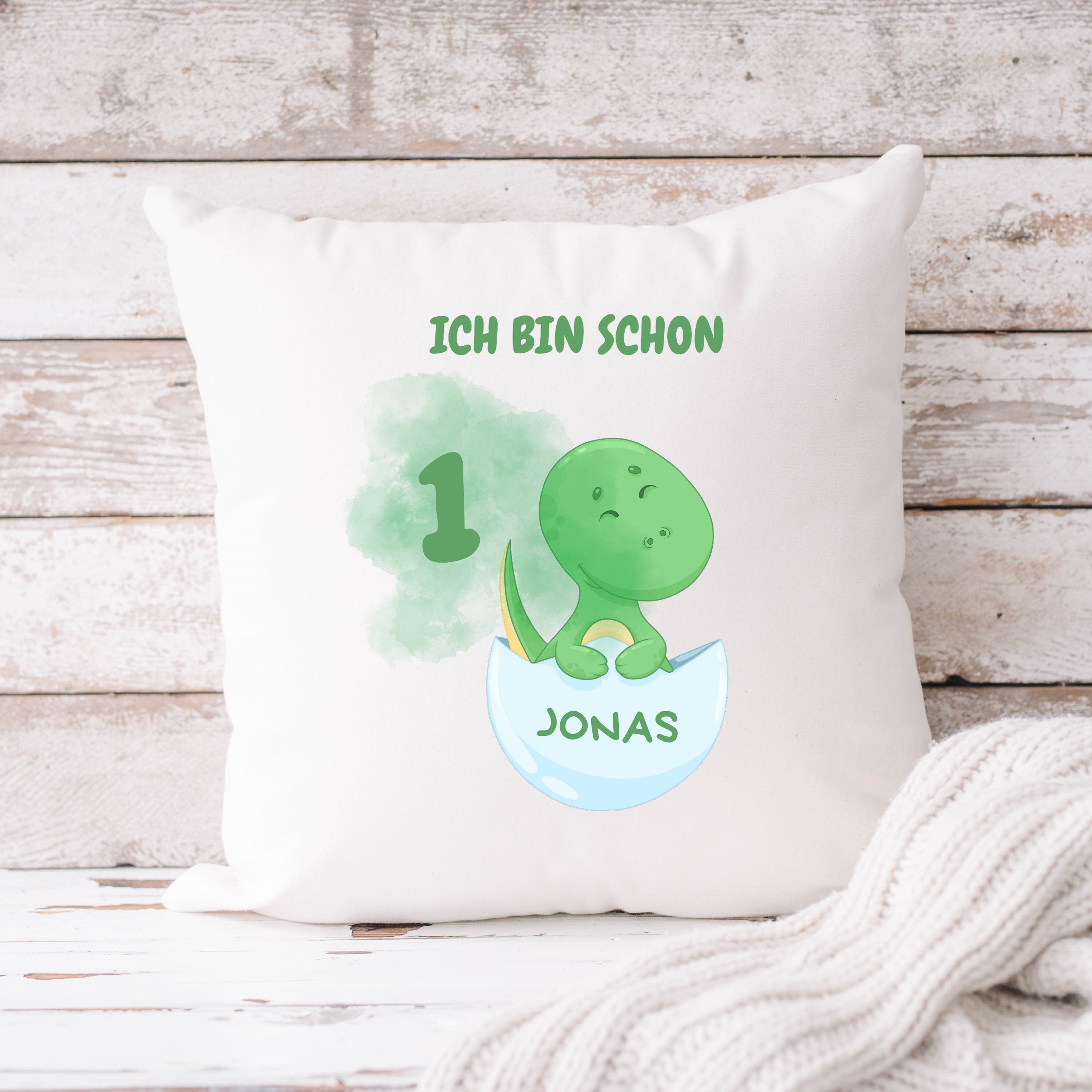 Personalisierbarer Kissenbezug| Kissen| Geschenk zum 1.Geburtstag| Namenskissen| Jungen - GlamourDesign