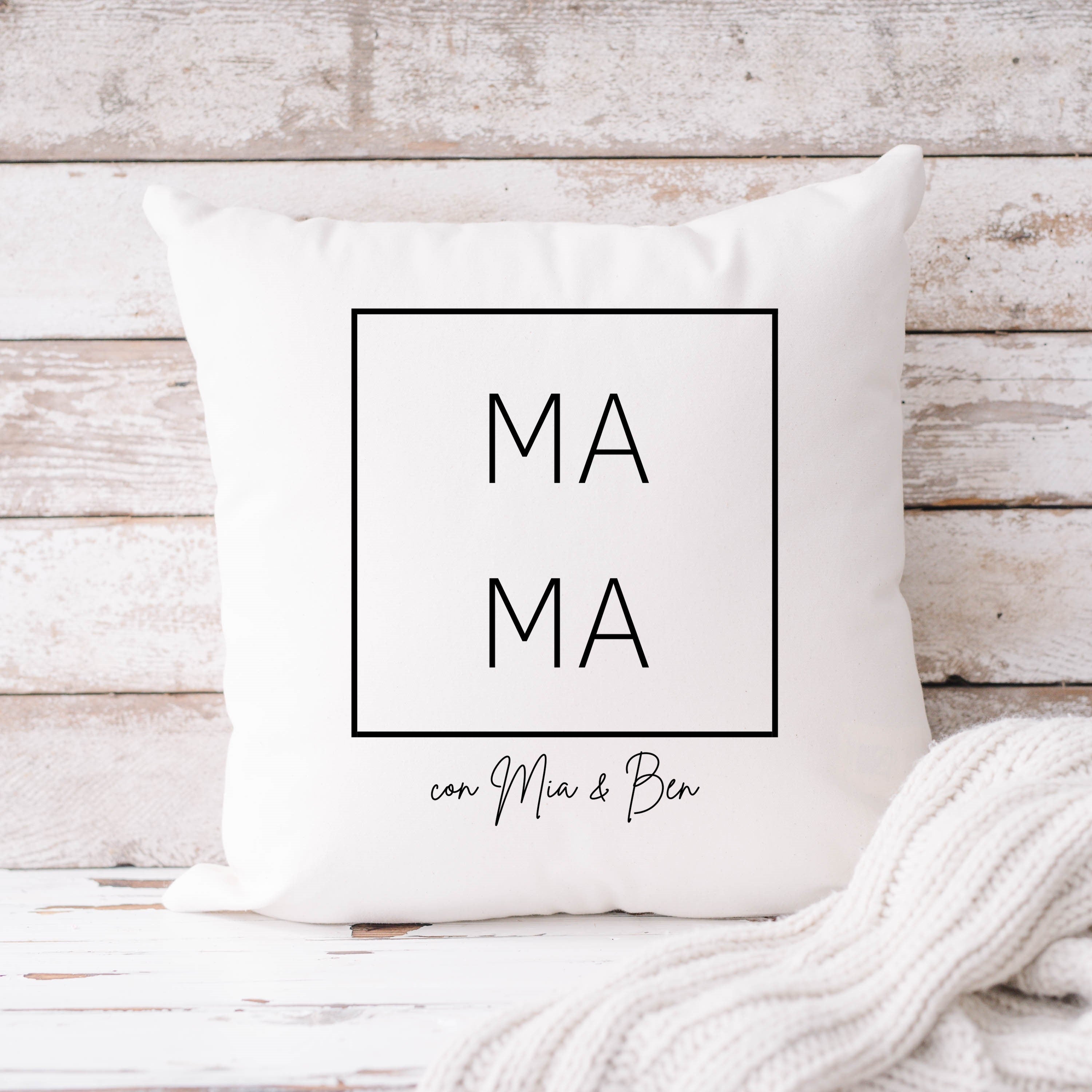 Kissen Geschenk Papa| Mama| Mini| Familienkissen| Personalisierbarer Kissenbezug| Kissen mit Füllung - GlamourDesign