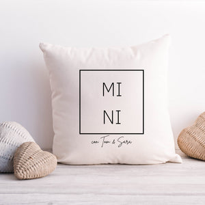 Kissen Geschenk Papa| Mama| Mini| Familienkissen| Personalisierbarer Kissenbezug| Kissen mit Füllung - GlamourDesign