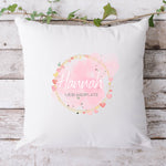Lade das Bild in den Galerie-Viewer, Kissen in Rosa&amp;Blau |Kissenbezug| Lieblingsplatz| Personalisierbar mit Namen| Deko Wohnzimmer| Schlafzimmer - GlamourDesign
