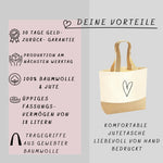 Lade das Bild in den Galerie-Viewer, Juteshopper XL| Einkaufstasche| Geschenk| in dicker Schrift mit wählbaren Akzent-Tönen - GlamourDesign
