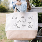 Lade das Bild in den Galerie-Viewer, Juteshopper XL| Minimalistisch | Busen| Einkaufstasche| Geschenk beste Freundin - GlamourDesign
