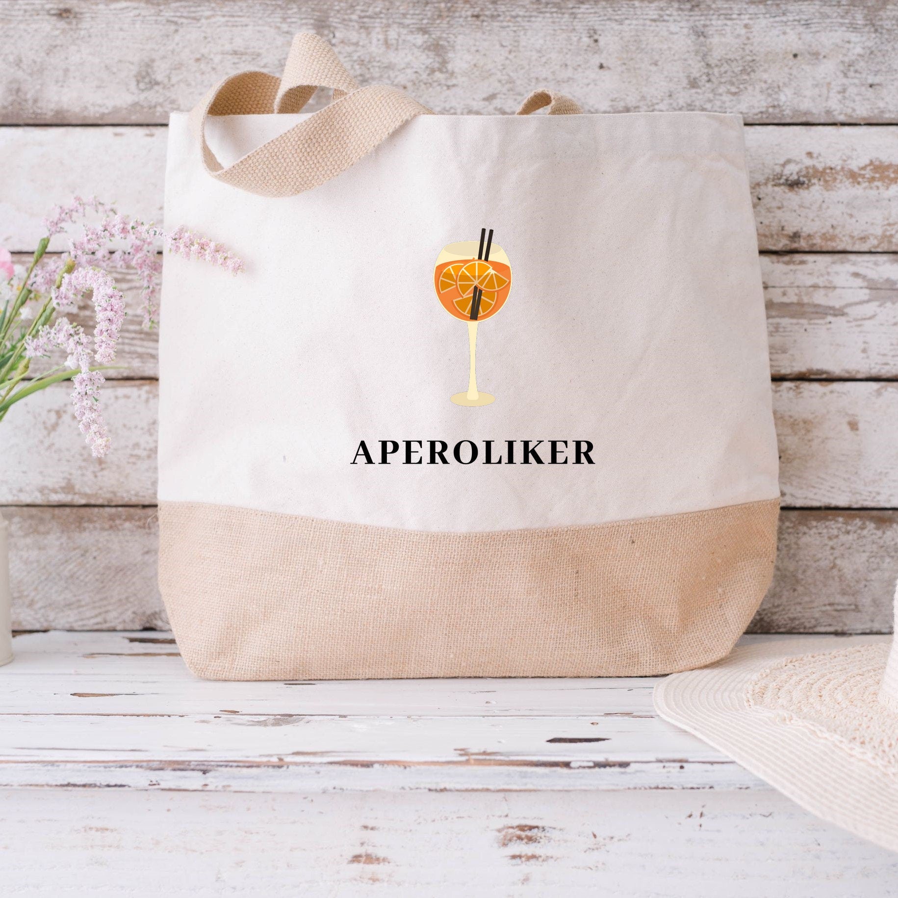 Juteshopper XL| Minimalistisch | Einkaufstasche| Aperoliker - GlamourDesign