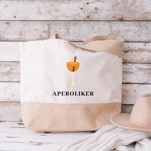 Juteshopper XL| Minimalistisch | Einkaufstasche| Aperoliker - GlamourDesign