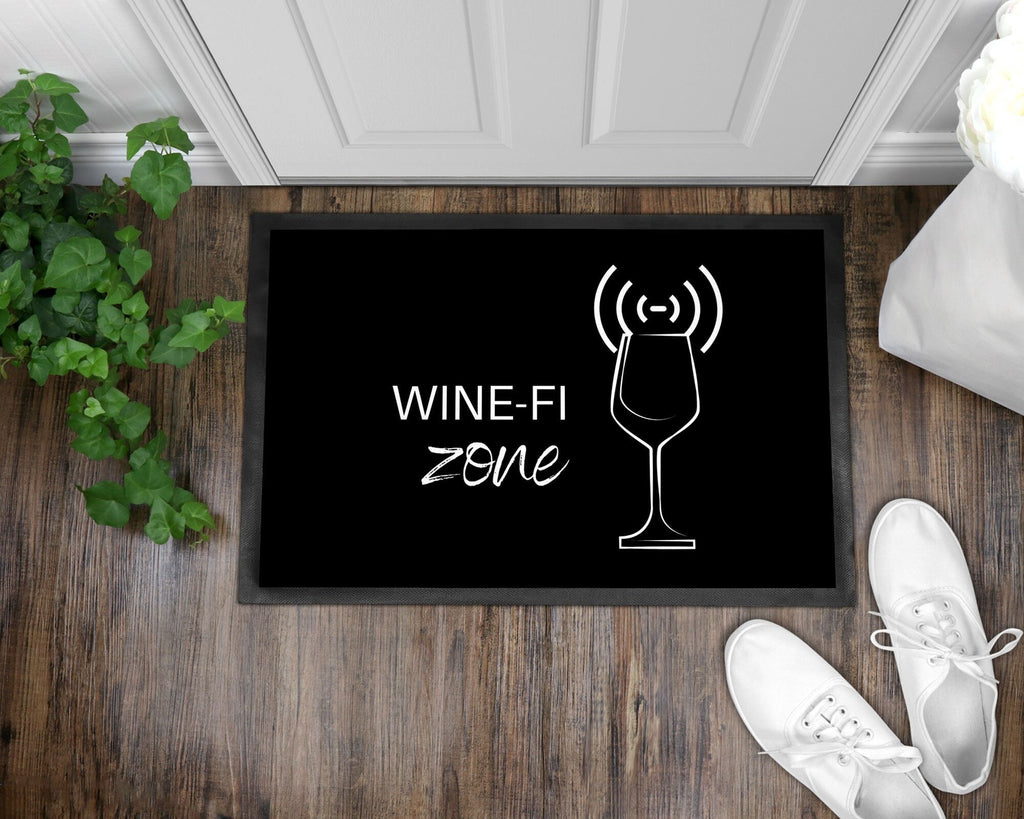 Fußmatte | Wine-Fi Zone| Weinliebhaber - GlamourDesign