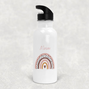 Trinkflasche personalisierbar mit Namen| Regenbogen - GlamourDesign
