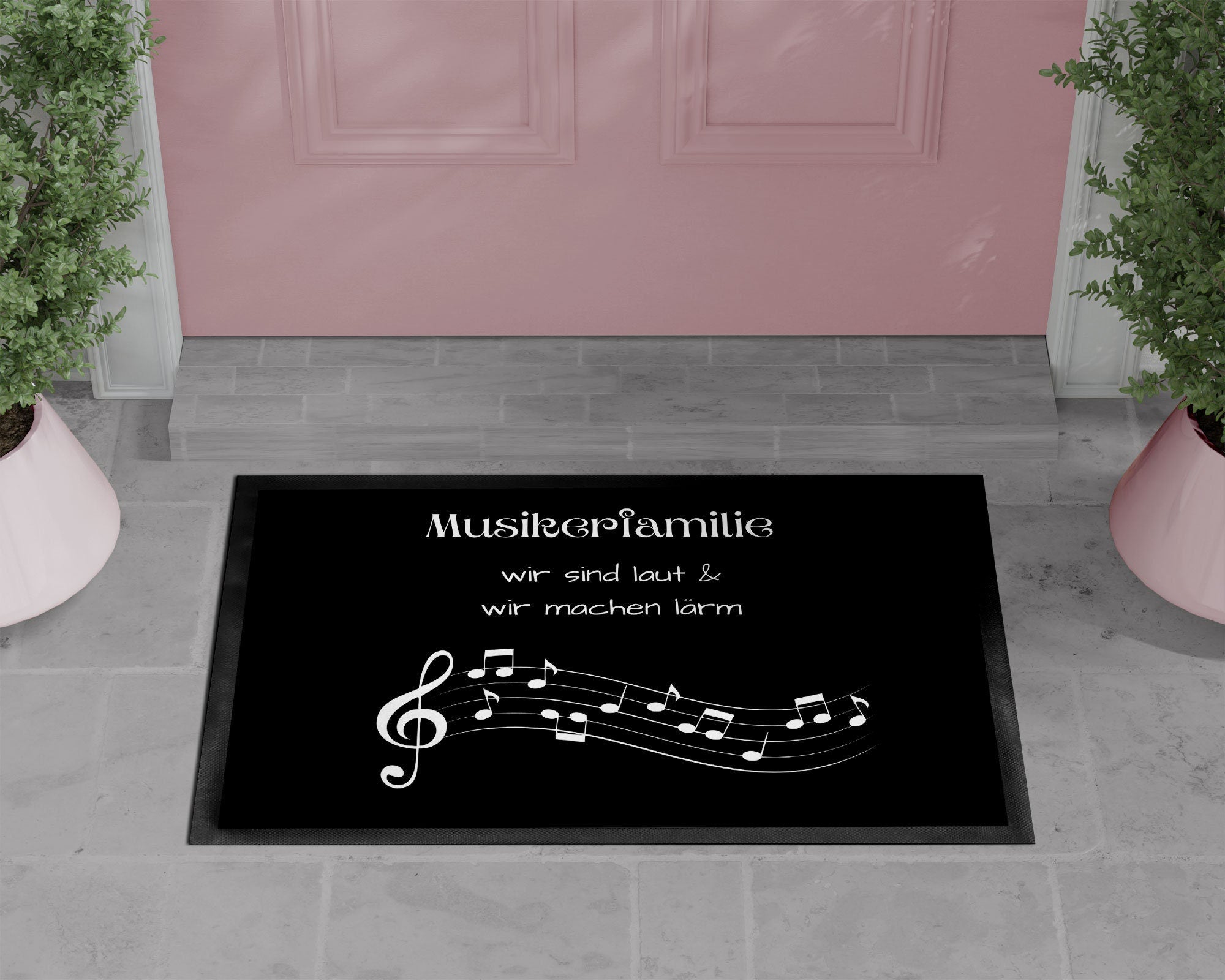 Fußmatte | Musikerfamilie| schwarz - GlamourDesign