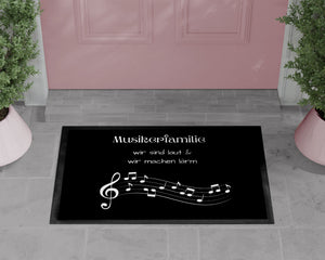 Fußmatte | Musikerfamilie| schwarz - GlamourDesign