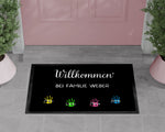 Lade das Bild in den Galerie-Viewer, Fußmatte | bunt mit Handabdrücken| personalisierbar mit bis zu 7 Vornamen - GlamourDesign
