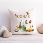 Lade das Bild in den Galerie-Viewer, Geburtskissen| Personalisierbarer Kissenbezug| Kissen| Waldtiere| Namenskissen - GlamourDesign
