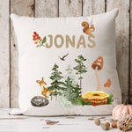Lade das Bild in den Galerie-Viewer, Geburtskissen| Personalisierbarer Kissenbezug| Kissen| Waldtiere| Namenskissen - GlamourDesign
