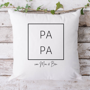 Kissen Geschenk Papa| Mama| Mini| Familienkissen| Personalisierbarer Kissenbezug| Kissen mit Füllung - GlamourDesign