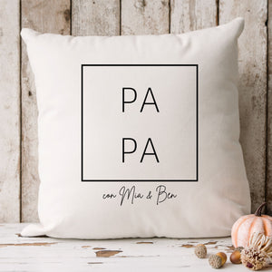Kissen Geschenk Papa| Mama| Mini| Familienkissen| Personalisierbarer Kissenbezug| Kissen mit Füllung - GlamourDesign