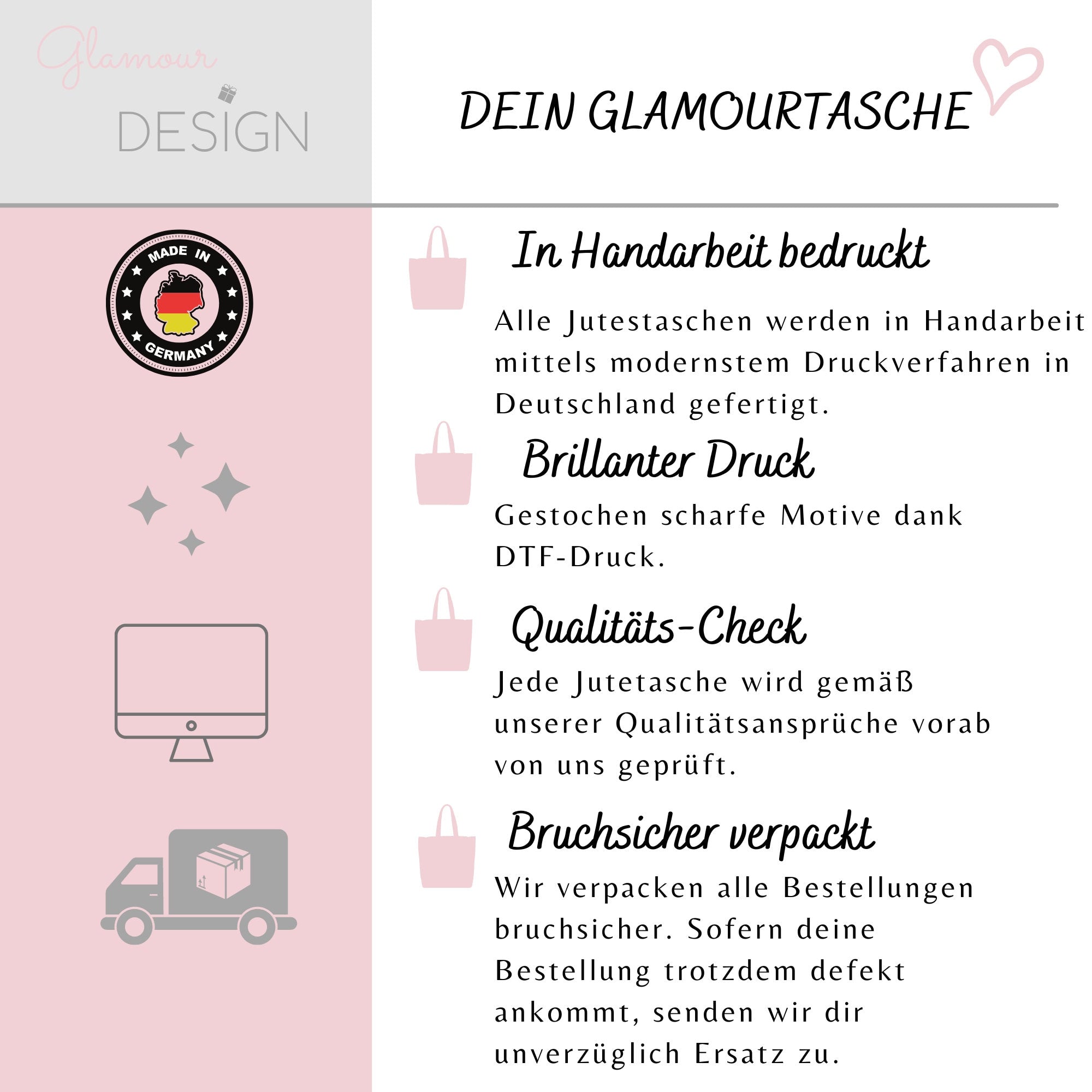 Jutetasche| lustiger Spruch| Einkaufstasche| optimal als Geschenk - GlamourDesign