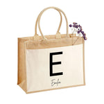 Lade das Bild in den Galerie-Viewer, Jutetasche| in beige personalisiert mit Namen| Einkaufstasche| Geschenk| - GlamourDesign
