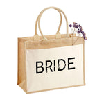 Lade das Bild in den Galerie-Viewer, Jutetasche| Braut| personalisiert mit Namen| Einkaufstasche| Geschenk - GlamourDesign
