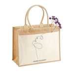 Lade das Bild in den Galerie-Viewer, Jutetasche| One Line Design| Frau| Einkaufstasche| Geschenk - GlamourDesign

