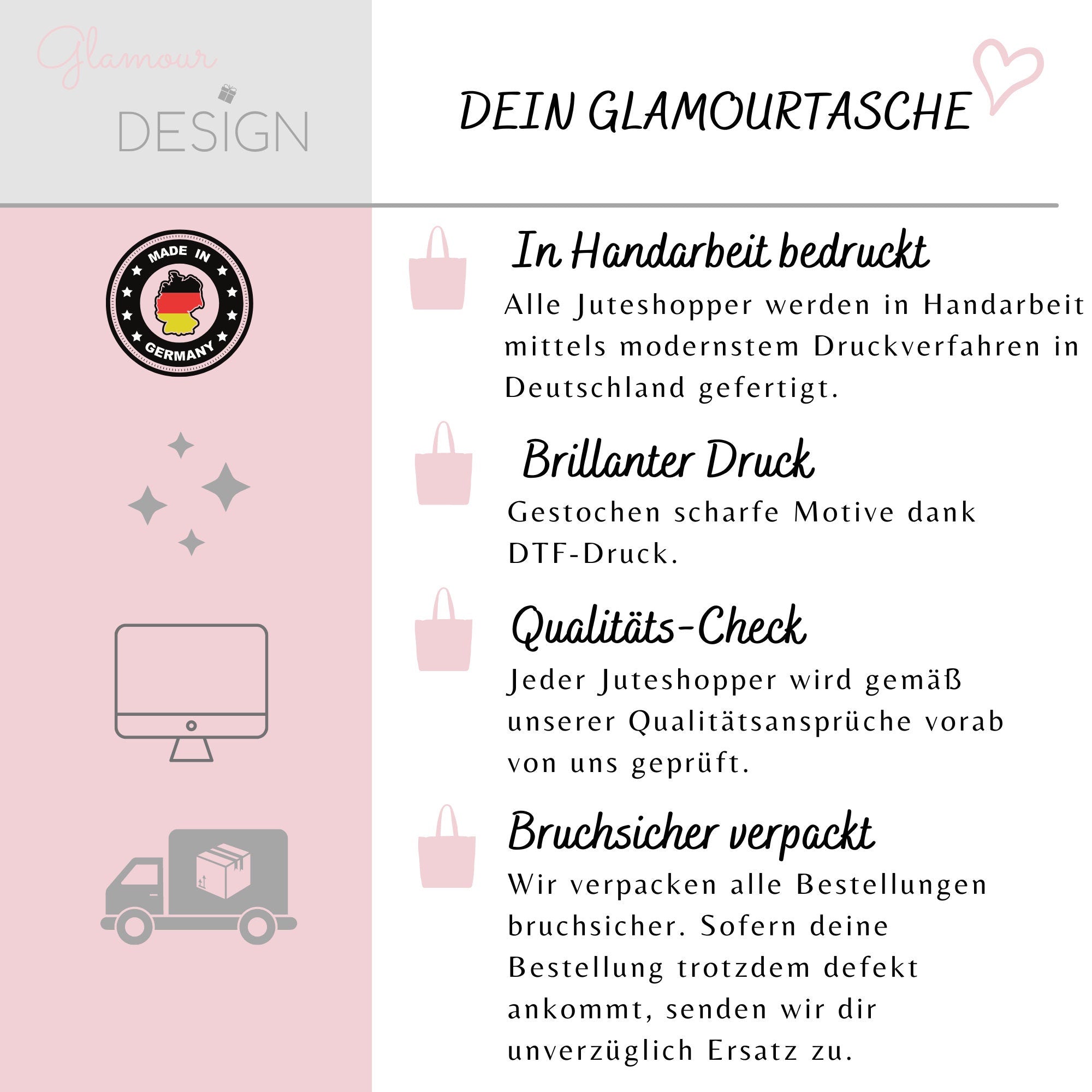 Juteshopper XL| personalisiert mit Namen| Einkaufstasche| Geschenk für Mama - GlamourDesign