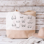 Lade das Bild in den Galerie-Viewer, Juteshopper XL| Minimalistisch | Busen| Einkaufstasche| Geschenk beste Freundin - GlamourDesign
