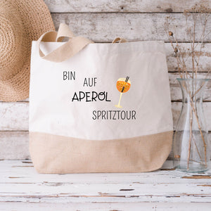 Juteshopper XL| Minimalistisch | Einkaufstasche| Aperol Spritztour - GlamourDesign