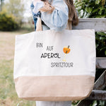 Lade das Bild in den Galerie-Viewer, Juteshopper XL| Minimalistisch | Einkaufstasche| Aperol Spritztour - GlamourDesign
