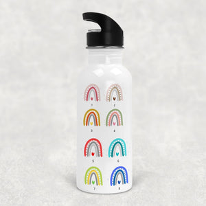 Trinkflasche personalisierbar mit Namen| Auswahl aus verschiedenen Regenbogen - GlamourDesign