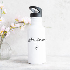 Trinkflasche aus Edelstahl | 600 ml| Lieblingsflasche - GlamourDesign