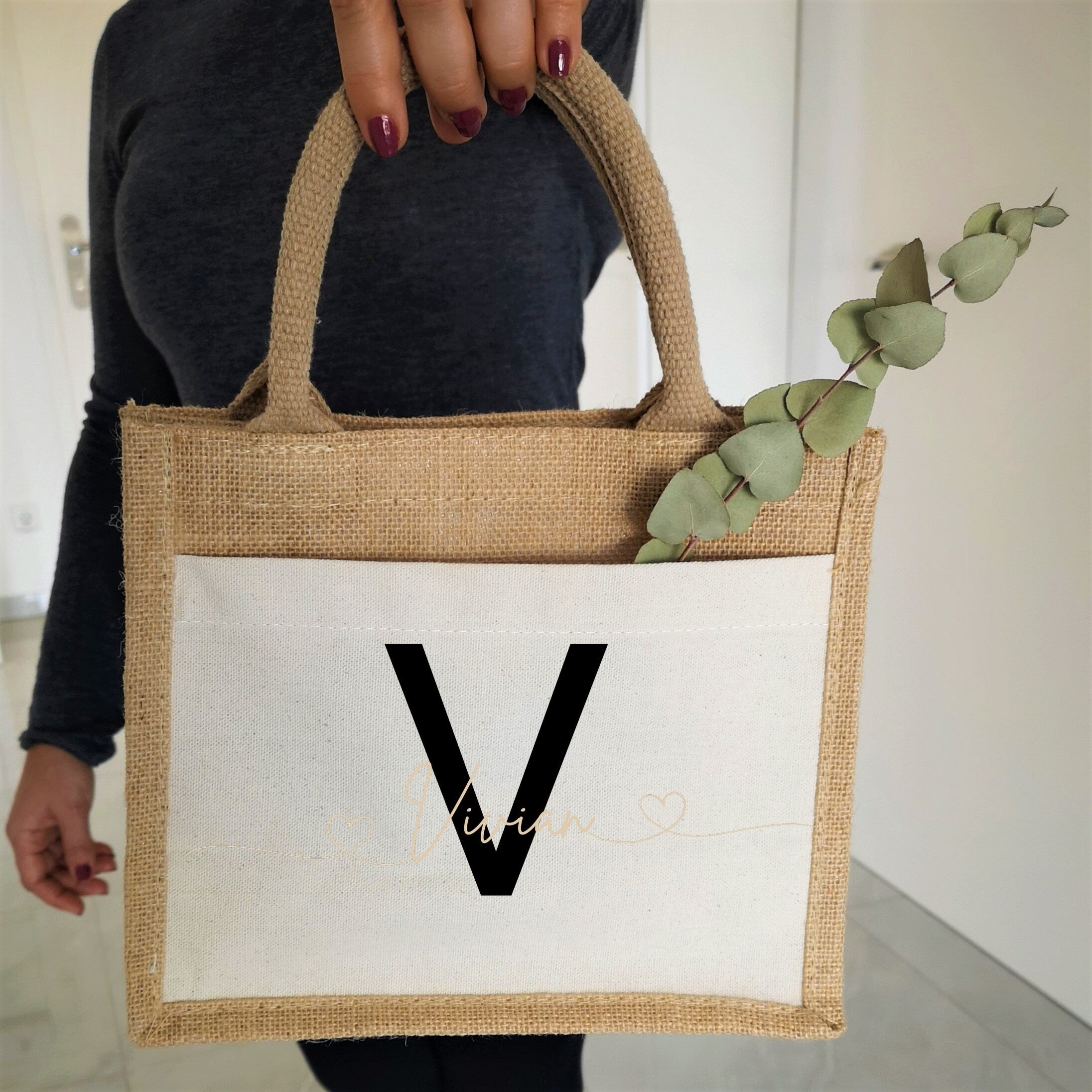 Jutetasche| personalisiert mit Namen - GlamourDesign