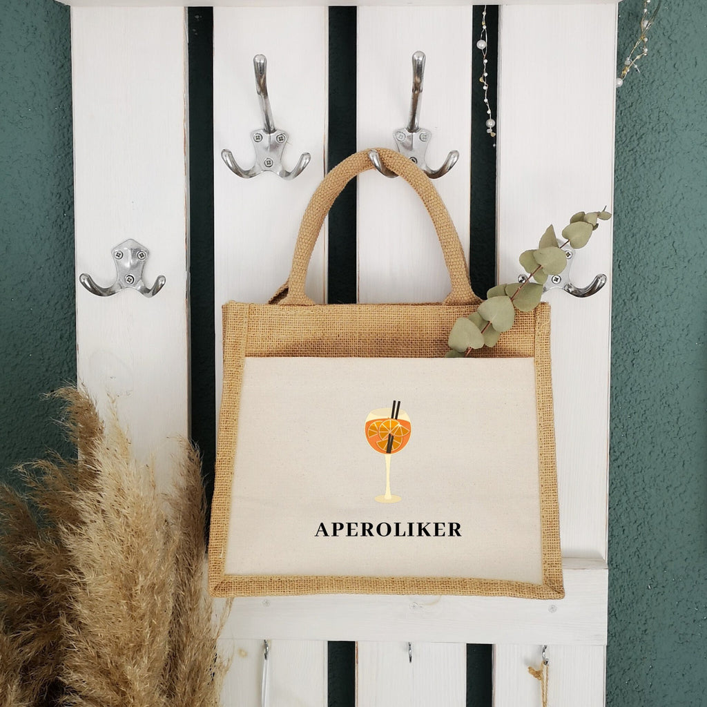 Jutetasche| Aperoliker| cooles Design| Einkaufstasche| Geschenk - GlamourDesign