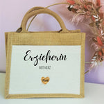 Lade das Bild in den Galerie-Viewer, Jutetasche| Erzieherin mit Herz| personalisiert mit Namen| Einkaufstasche| Geschenk| Dankeschön - GlamourDesign
