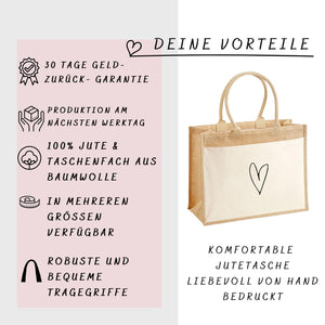 Jutetasche| lustiger Spruch| Einkaufstasche| optimal als Geschenk - GlamourDesign