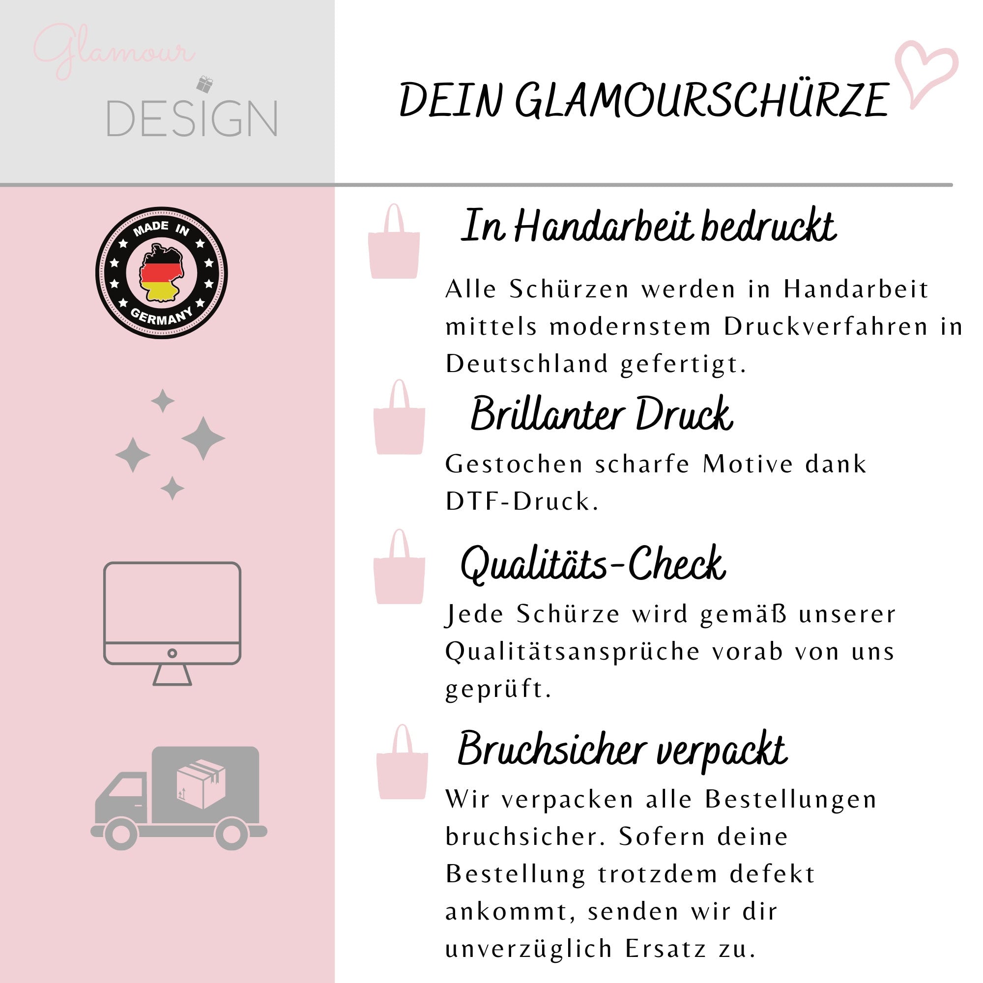 Kochschürze| personalisiert mit Namen - GlamourDesign