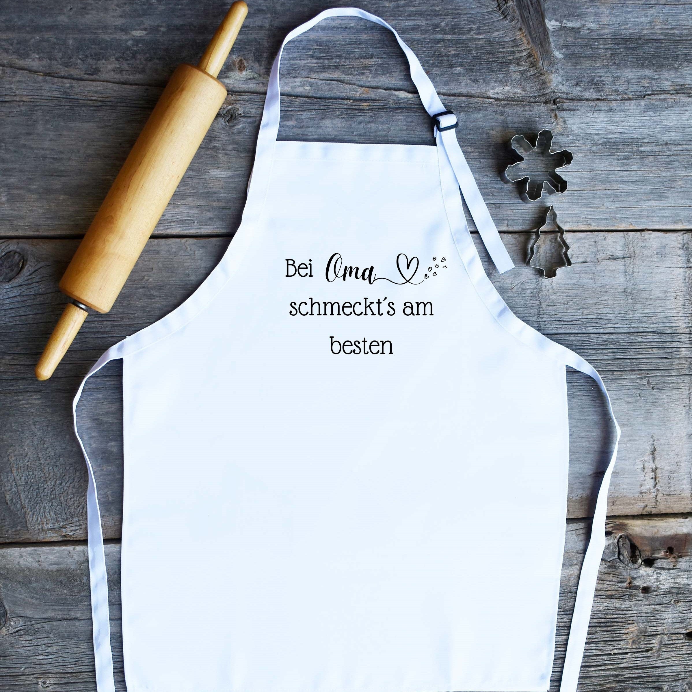 Kochschürze| Backschürze| Schürze| Bei Oma schmeckts am besten - GlamourDesign