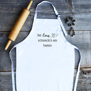 Kochschürze| Backschürze| Schürze| Bei Oma schmeckts am besten - GlamourDesign