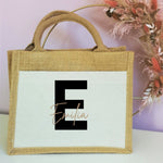 Lade das Bild in den Galerie-Viewer, Jutetasche| personalisiert mit Namen| Einkaufstasche| Geschenk| geschwungen| mit Fronttasche - GlamourDesign
