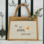 Lade das Bild in den Galerie-Viewer, Jutetasche| Aperol Spritztour| cooles Design| Einkaufstasche| Geschenk - GlamourDesign
