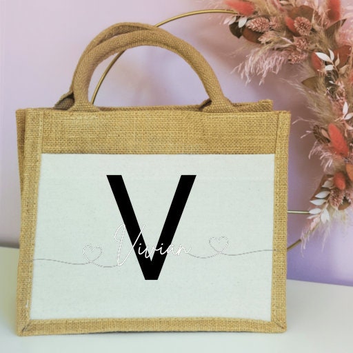 Jutetasche| Einkaufstasche| Geschenk| Motiv mit Namen - GlamourDesign