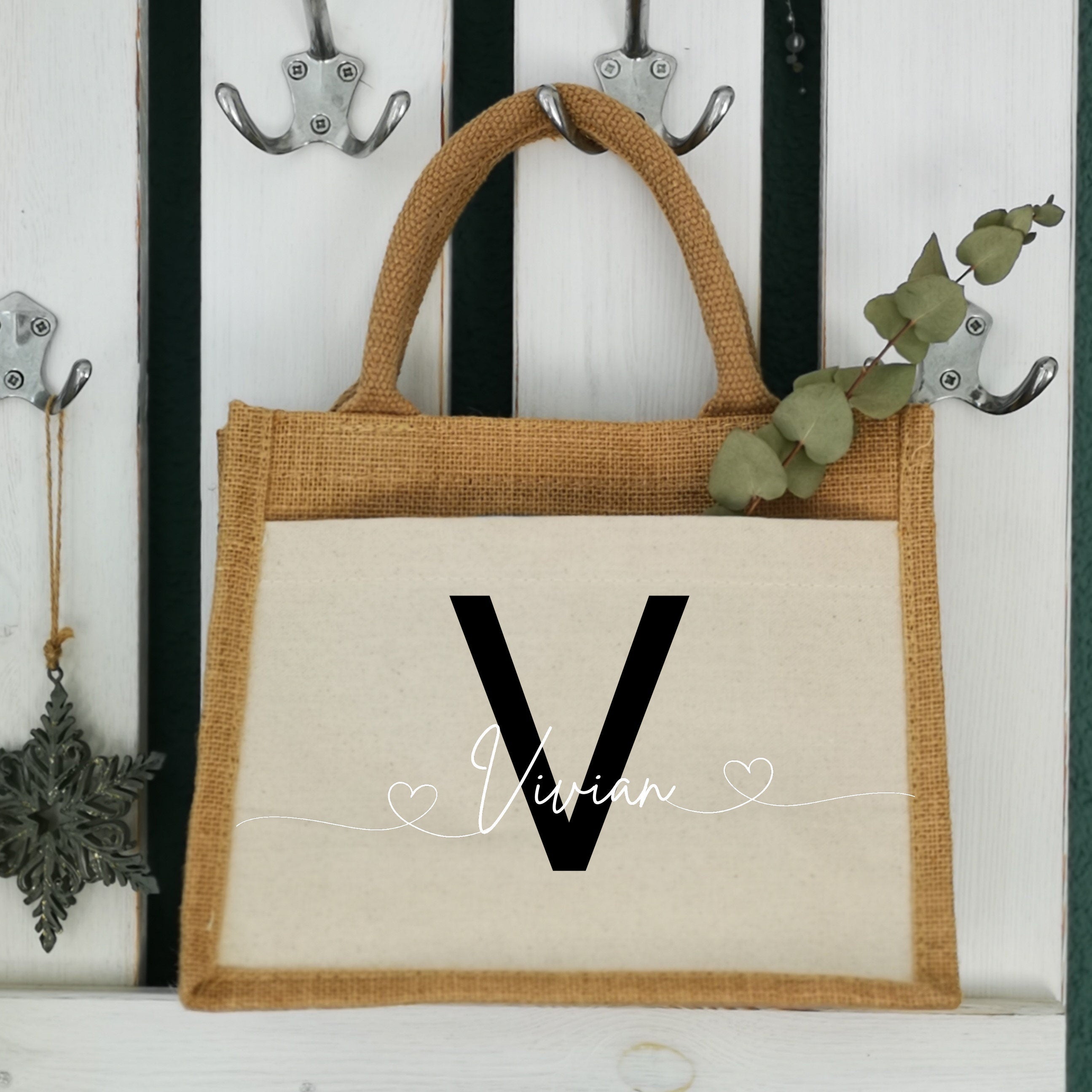Jutetasche| Einkaufstasche| Geschenk| Motiv mit Namen - GlamourDesign