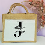 Lade das Bild in den Galerie-Viewer, Jutetasche| | Einkaufstasche| anpassbar mit Namen| minimalitisches Motiv - GlamourDesign
