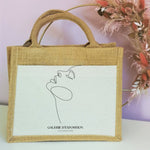 Lade das Bild in den Galerie-Viewer, Jutetasche| One Line Design| Frau| Einkaufstasche| Geschenk - GlamourDesign
